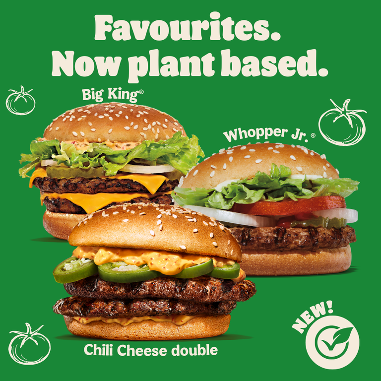 Plant-based burgers campaign image