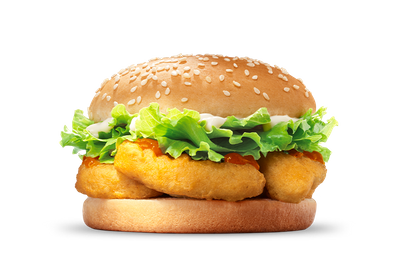 Plant-based nuggets burger